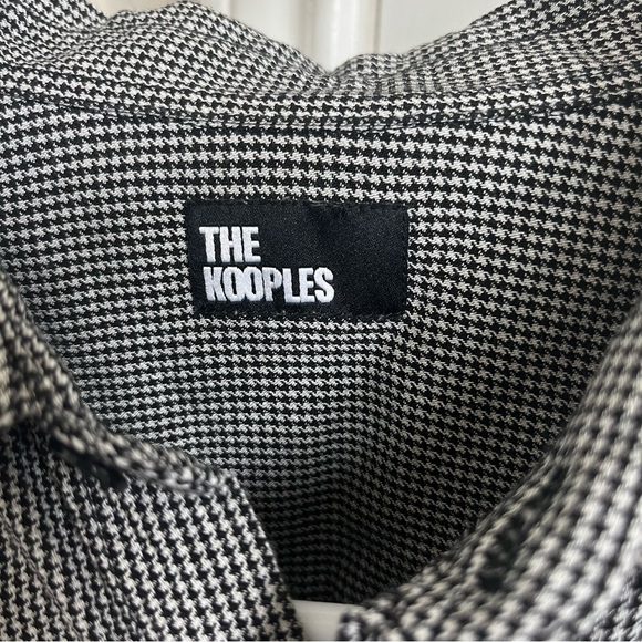 The Kooples Houndstooth Button-down Shirt Size Large - Picture 2 of 6
